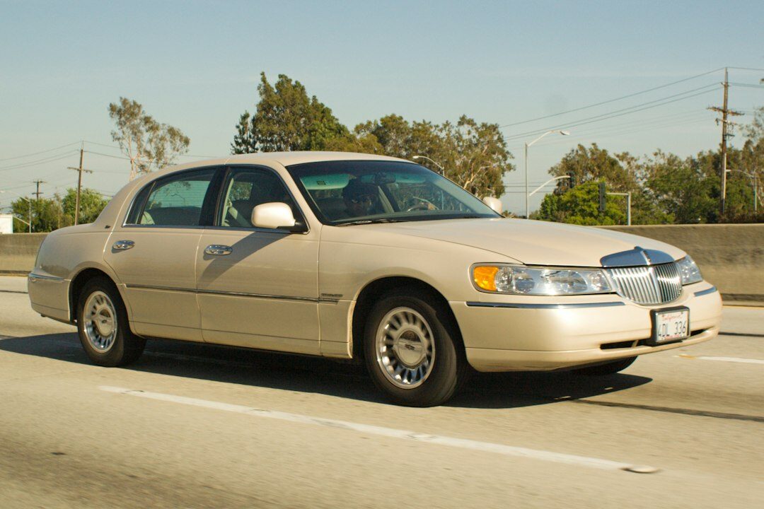 luxury car on highway