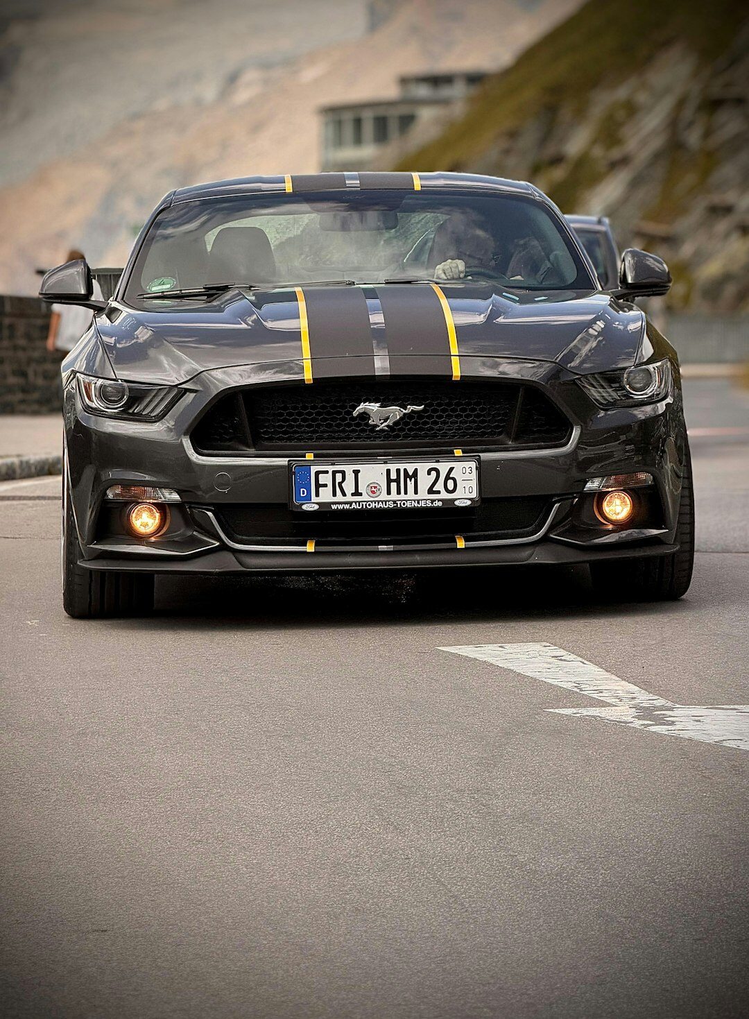 luxury car on scenic road