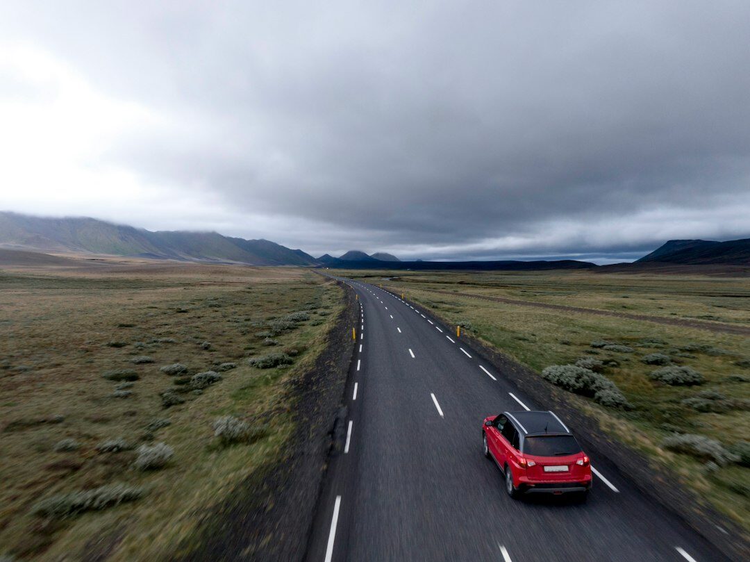 car on scenic road